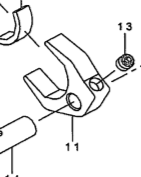 FORK REAR NEEDLE GUARD