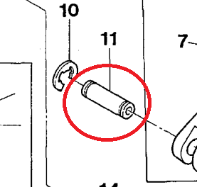 Looper Lever Driving Rod Pin